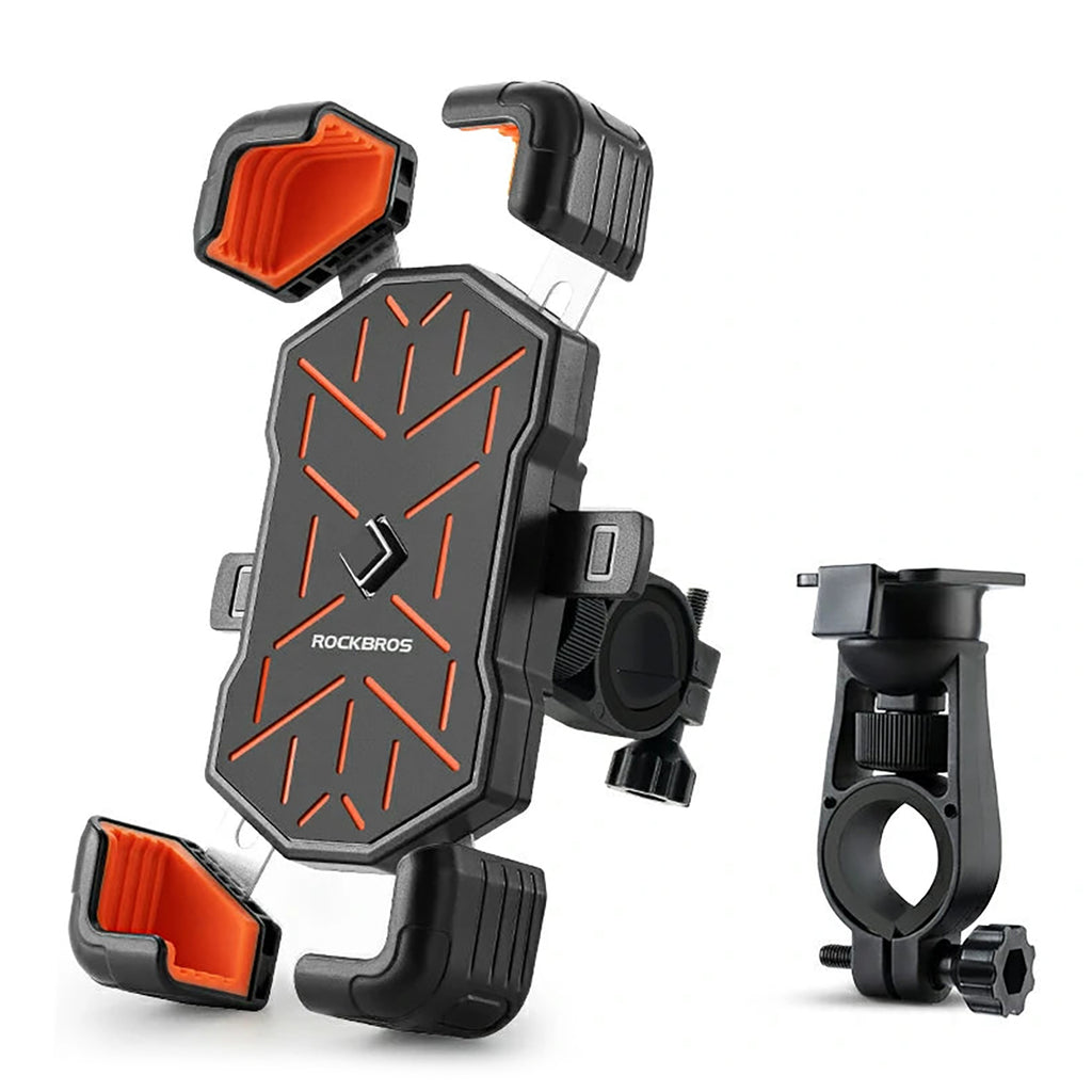 Rockbros HW-117 Vairo žiabinto telefono laikiklis - juoda ir oranžinė -- Cell phone holders