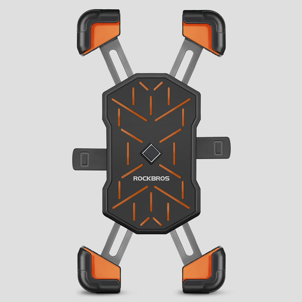 Rockbros HW-117 Vairo žiabinto telefono laikiklis - juoda ir oranžinė -- Cell phone holders