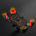 Rockbros HW-117 Vairo žiabinto telefono laikiklis - juoda ir oranžinė -- Cell phone holders