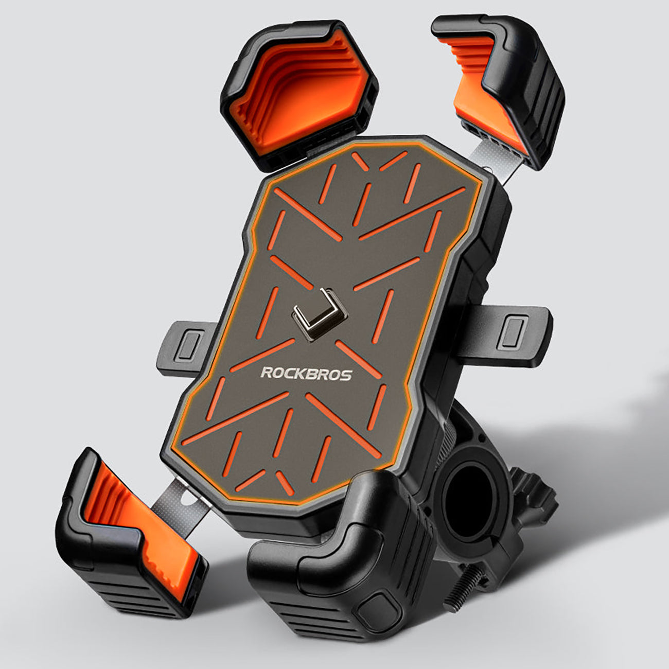 Rockbros HW-117 Vairo žiabinto telefono laikiklis - juoda ir oranžinė -- Cell phone holders