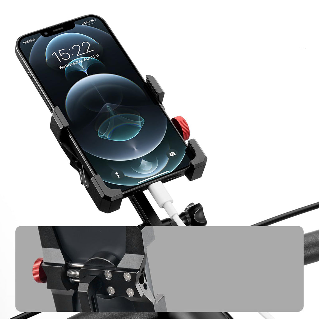 Rockbros 25210039001 Vairo žiabinto telefono laikiklis - juoda -- Cell phone holders