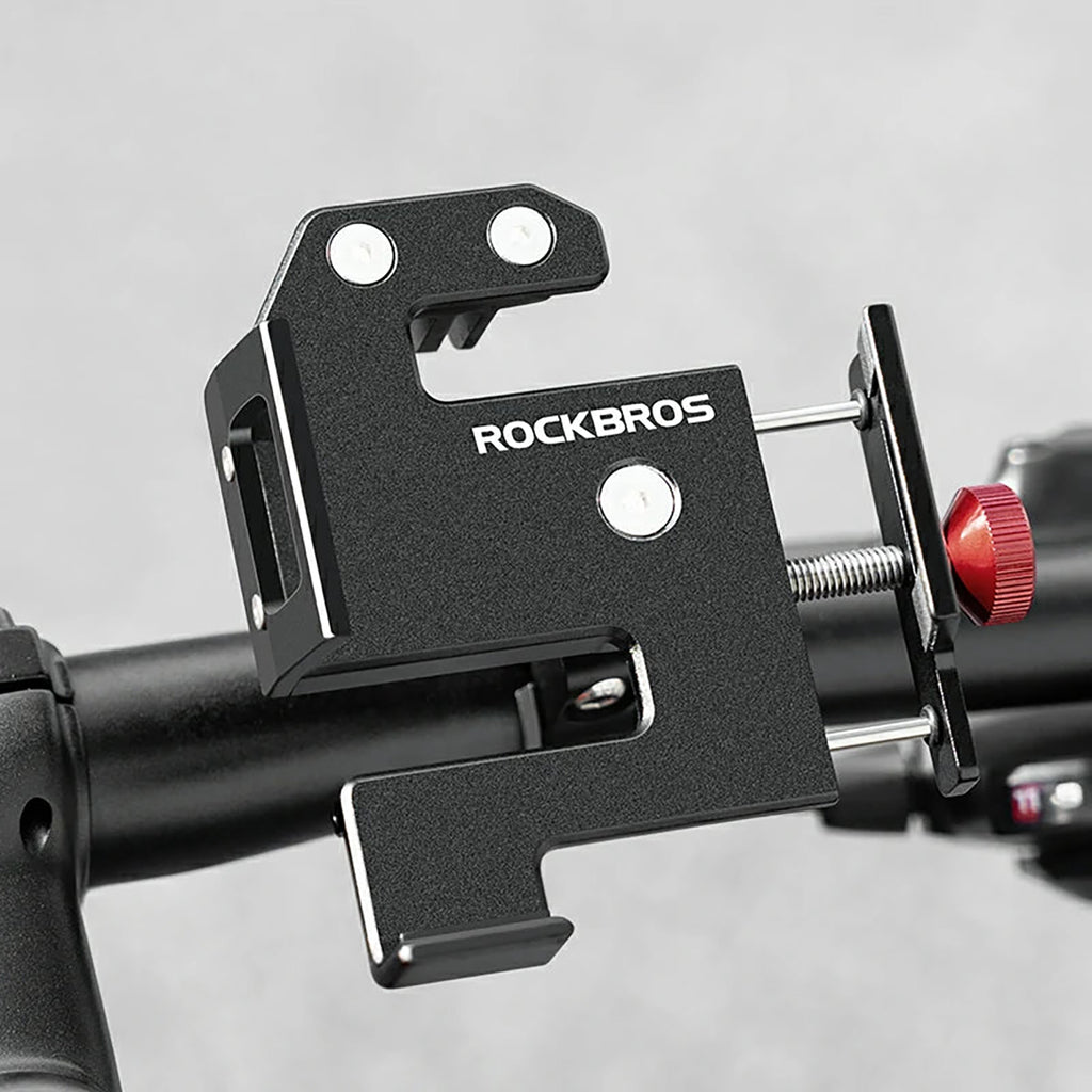 Rockbros 25210038101 spaustuvinis telefono laikiklis - juodas -- Cell phone holders