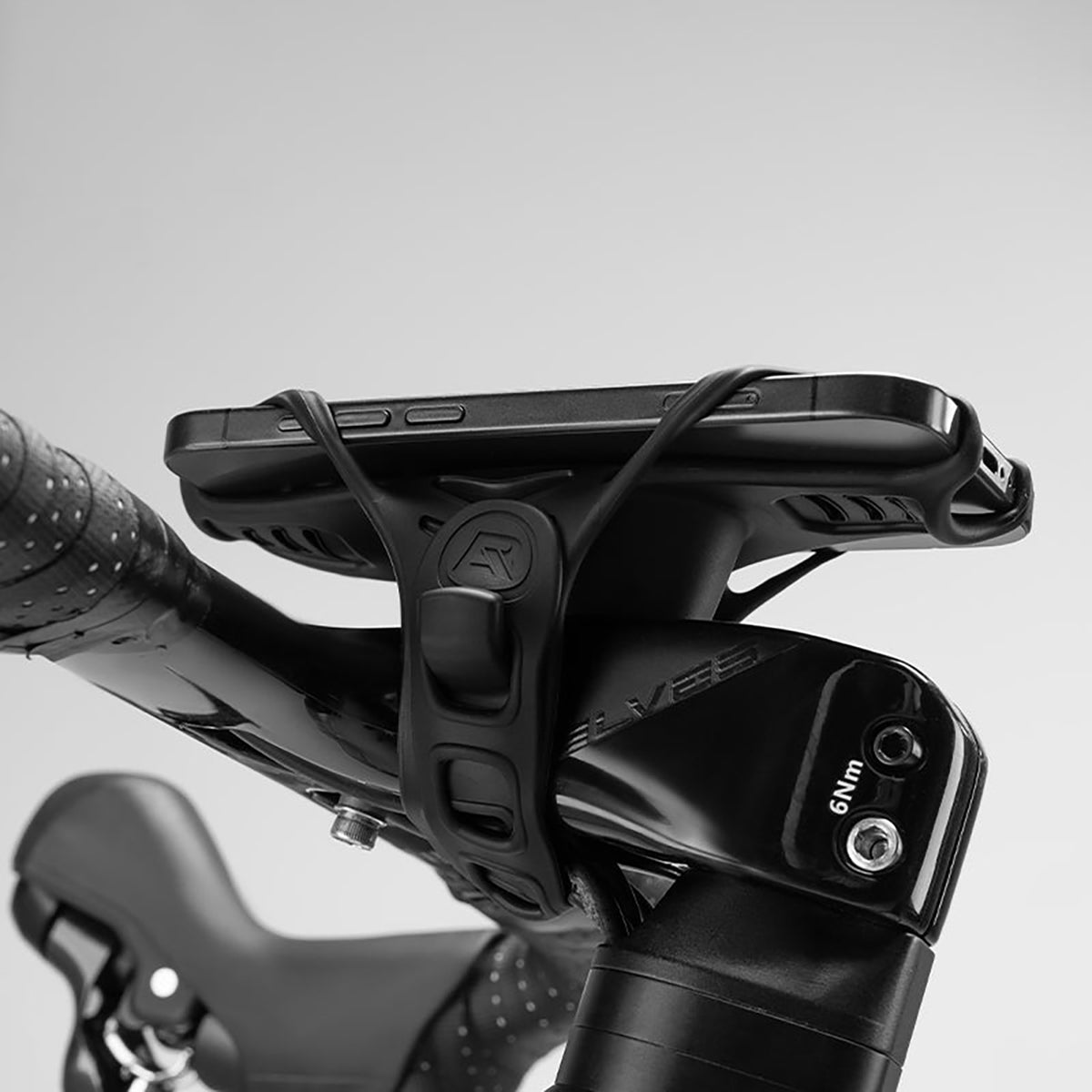 Rockbros LF24166 silikono dviračio telefono laikiklis 4-7" - juodas -- Cell phone holders