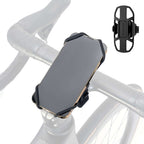 Rockbros 250015001 silikono spaustuvinis telefono laikiklis - juodas -- Cell phone holders