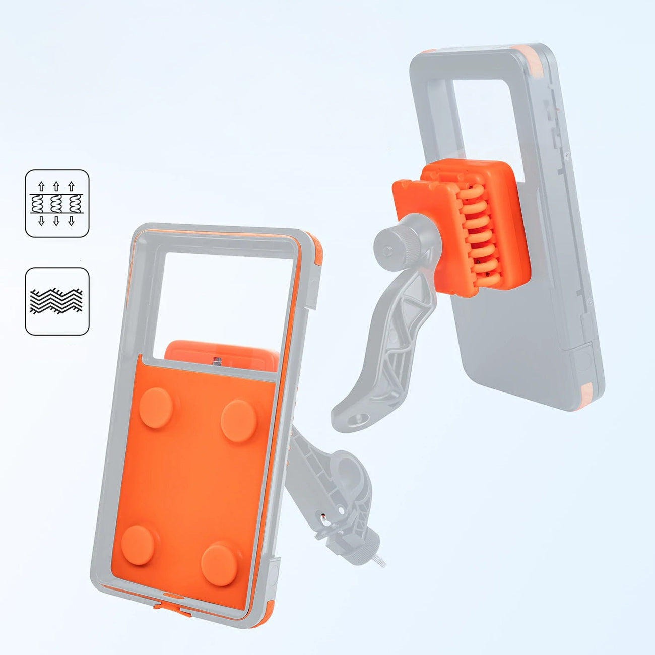 Rockbros HW-87 magnetinis vandeniui atsparus telefono laikiklis - juodas -- Cell phone holders
