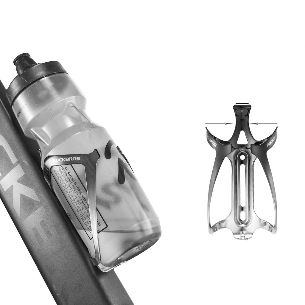 Rockbros RKL02 Aliuminio butelio laikiklis - Juoda ir sidabrinė -- Bicycle Bottle Cages