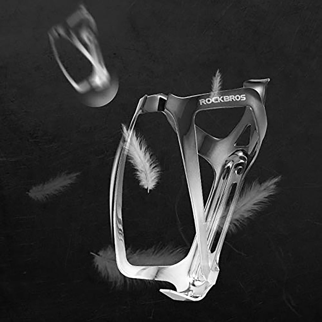 Rockbros RKL02 Aliuminio butelio laikiklis - Juoda ir sidabrinė -- Bicycle Bottle Cages