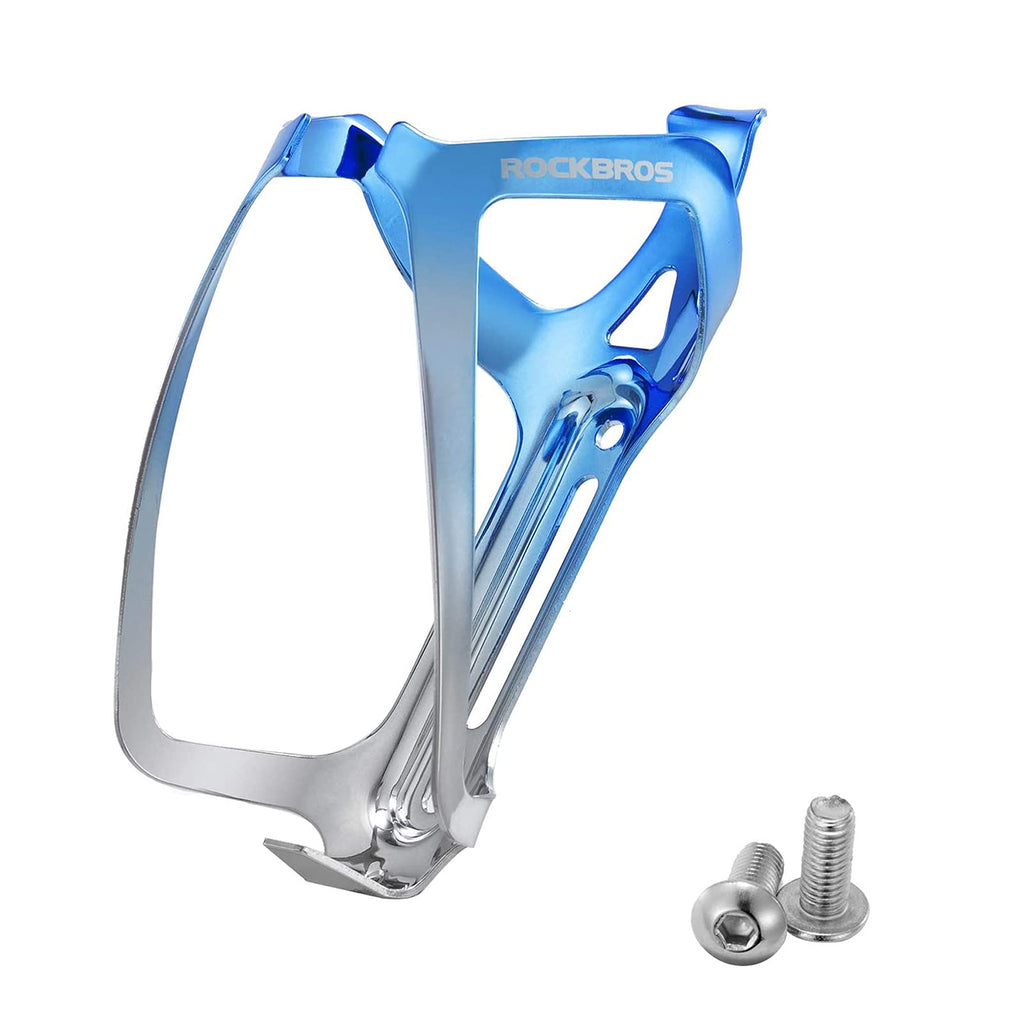 Rockbros RKL02 Aliuminio butelio laikiklis - Mėlyna ir sidabrinė -- Bicycle Bottle Cages