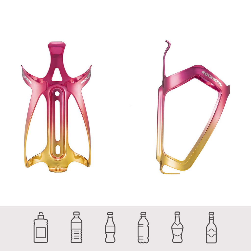 Rockbros RKL02 aliuminio butelio laikikilkis - raudonas ir auksinės spalvos -- Bicycle Bottle Cages