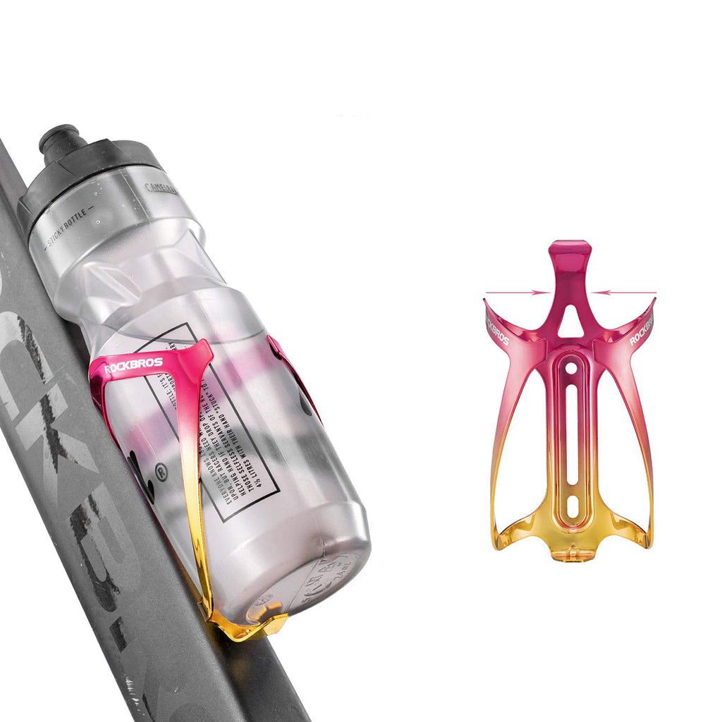 Rockbros RKL02 aliuminio butelio laikikilkis - raudonas ir auksinės spalvos -- Bicycle Bottle Cages