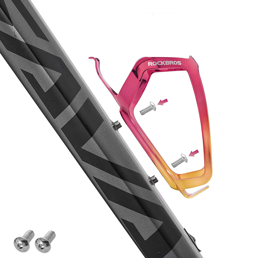 Rockbros RKL02 aliuminio butelio laikikilkis - raudonas ir auksinės spalvos -- Bicycle Bottle Cages