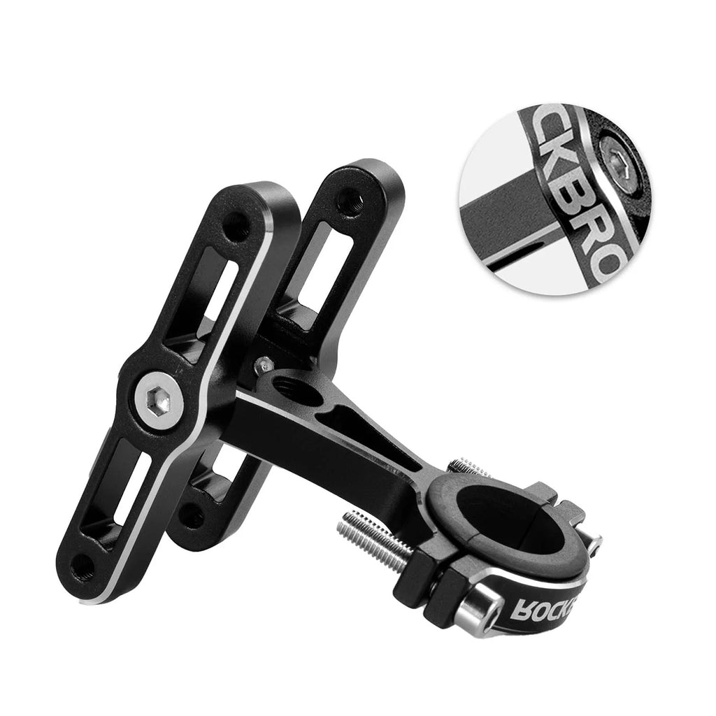 Rockbros KS-415 reguliuojamas aliuminio butelio laikikilčio adapteris - juodas -- Bicycle Bottle Cages