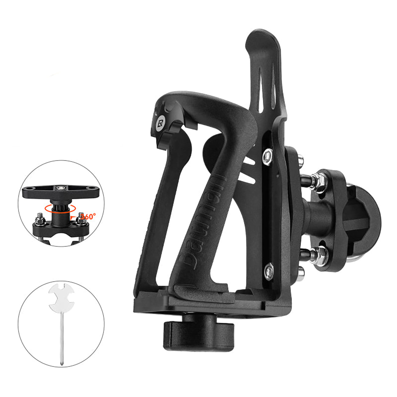 Rockbros 2-3D reguliuojamas butelio laikikilkis dviračiams ir motociklams - juodas -- Bicycle Bottle Cages