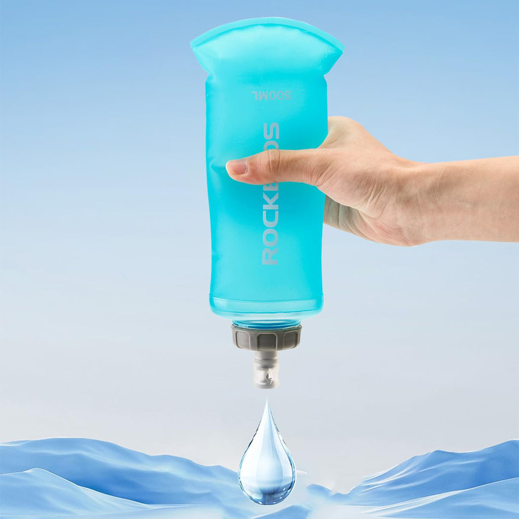 Rockbros 35210027001 minkšta bėgimo vandeni kolba 500 ml - šviesiai mėlyna -- Sports Water Bottles