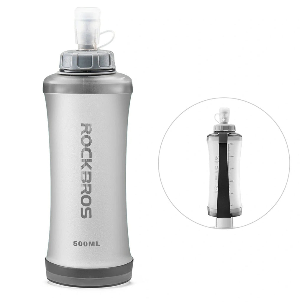Rockbros 350017001 minkšta bėgimo vandeni kolba 500 ml - balta -- Sports Water Bottles