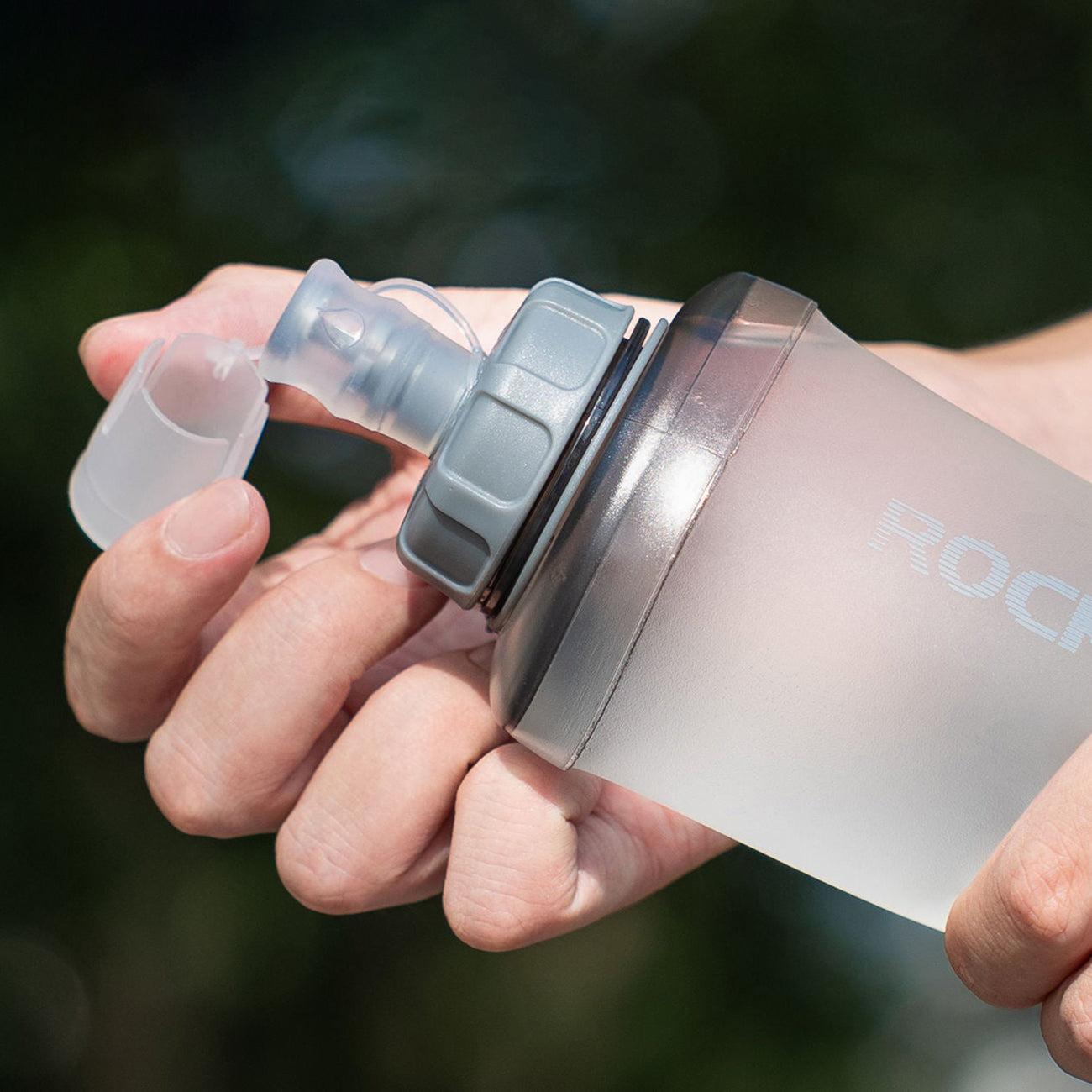 Rockbros 350017001 minkšta bėgimo vandeni kolba 500 ml - balta -- Sports Water Bottles
