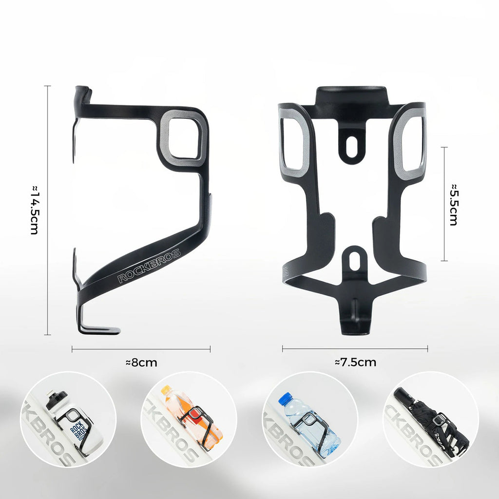 Rockbros BBC2504 Ultralegvasis aliuminio butelio laikiklis - juodas -- Bicycle Bottle Cages