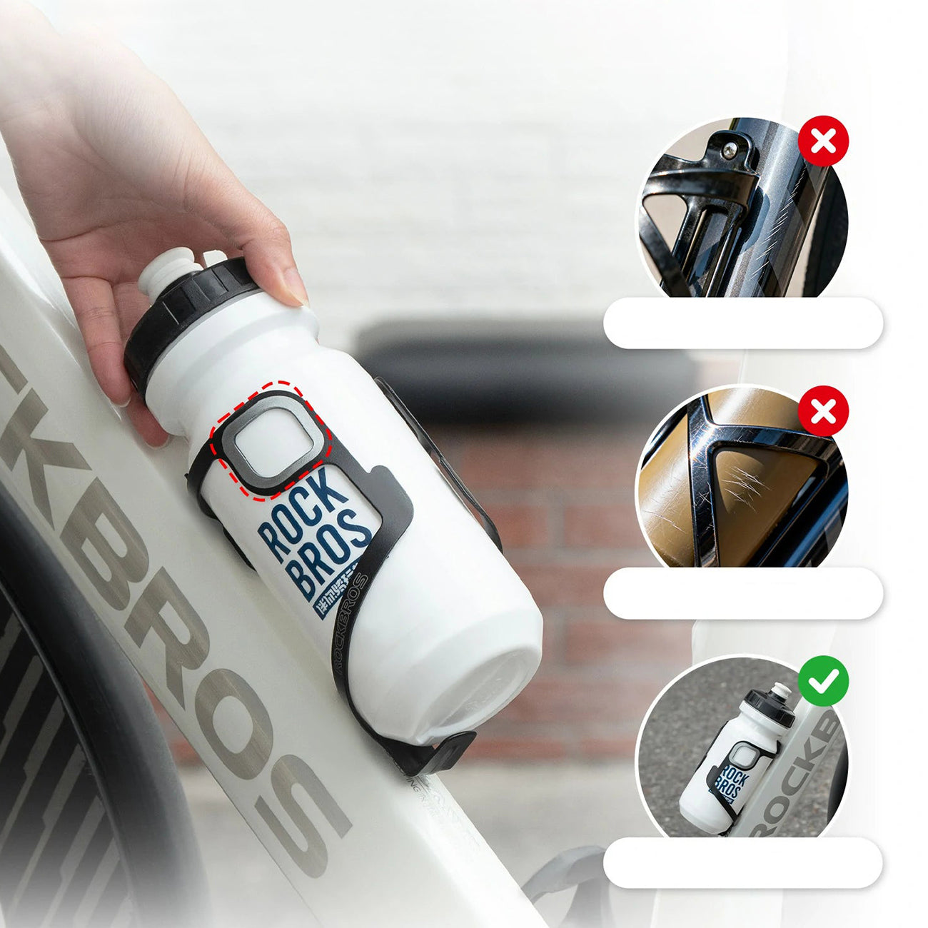 Rockbros BBC2504 Ultralegvasis aliuminio butelio laikiklis - juodas -- Bicycle Bottle Cages