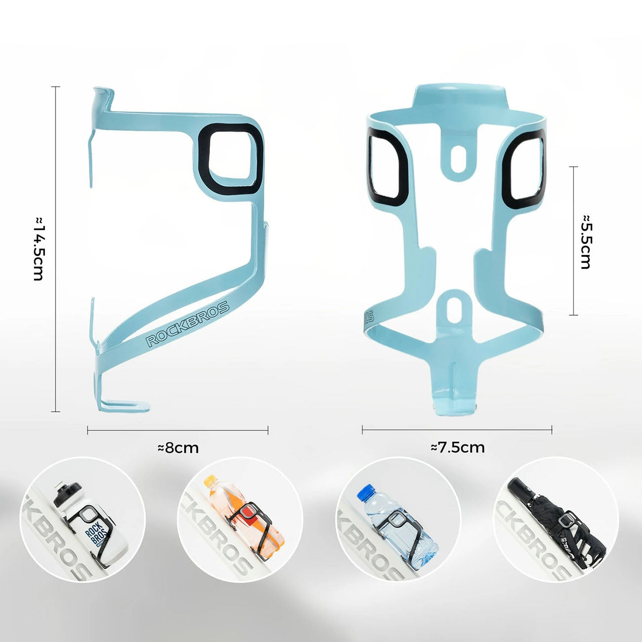 Rockbros BBC2504 Ultralegvasis aliuminio butelio laikiklis - mėlynas -- Bicycle Bottle Cages