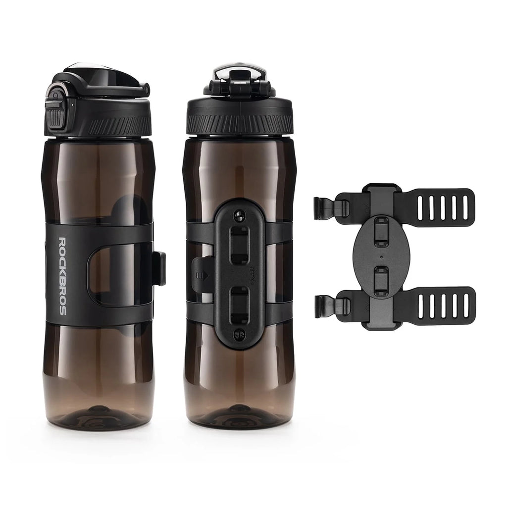 Rockbros S550H-1 700 ml šiluminis butelis su magnetiniu laikikiu ir tvirtinimo juostele - juodas -- Cycling Accessories