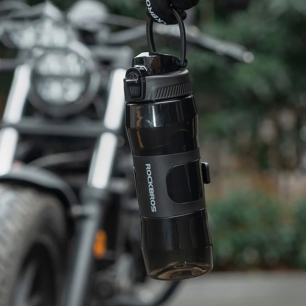 Rockbros S550H-1 700 ml šiluminis butelis su magnetiniu laikikiu ir tvirtinimo juostele - juodas -- Cycling Accessories