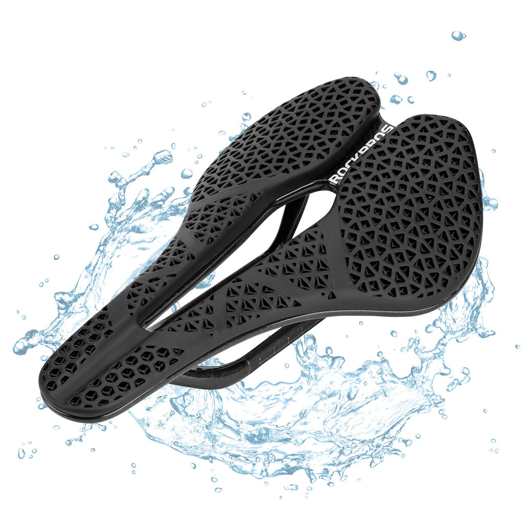 Rockbros LF0214 Anatominis 3D Vandentvarus Dviračio Balna - Juodas -- Bicycle Saddles