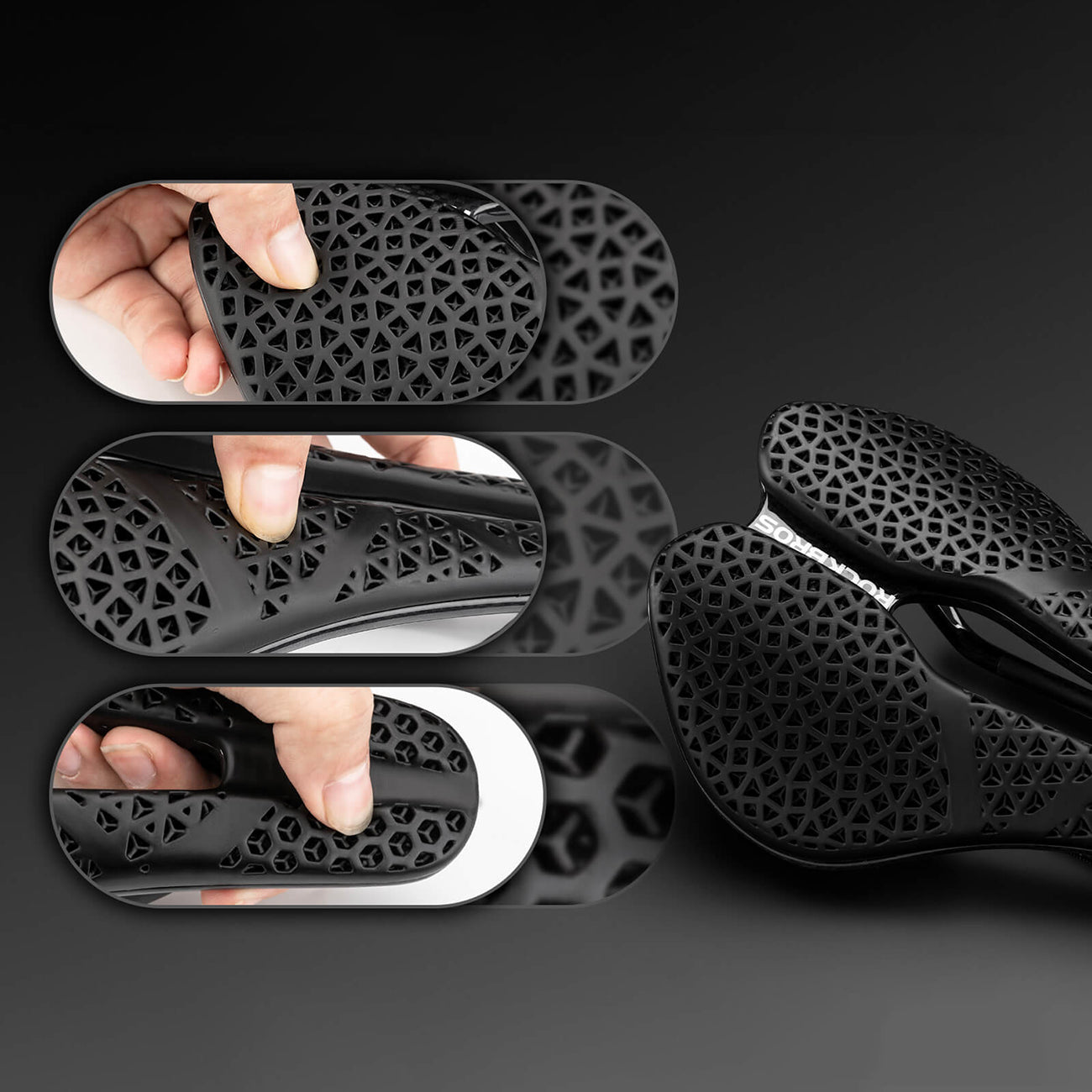 Rockbros LF0214 Anatominis 3D Vandentvarus Dviračio Balna - Juodas -- Bicycle Saddles