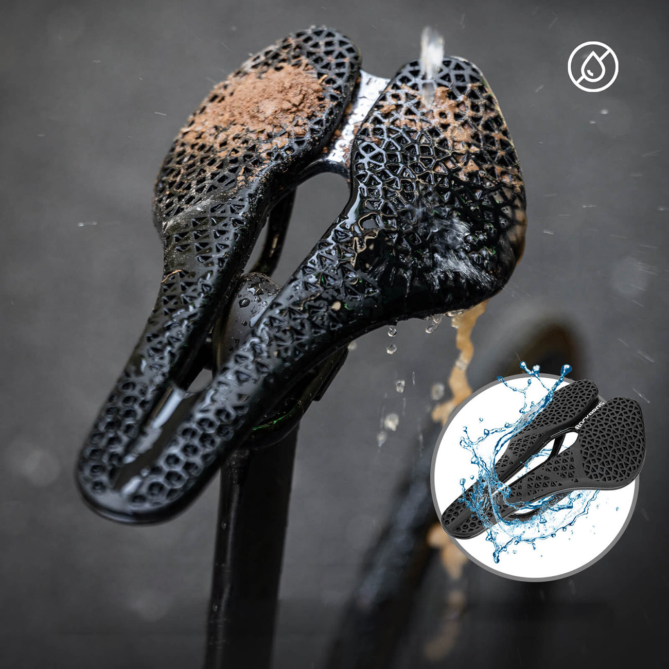 Rockbros LF0214 Anatominis 3D Vandentvarus Dviračio Balna - Juodas -- Bicycle Saddles