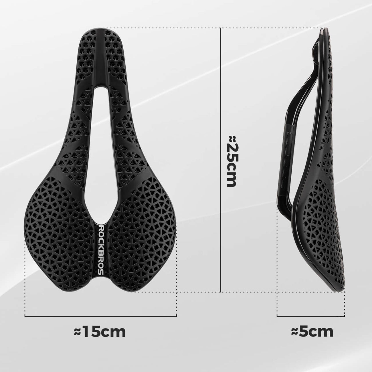 Rockbros LF0214 Anatominis 3D Vandentvarus Dviračio Balna - Juodas -- Bicycle Saddles