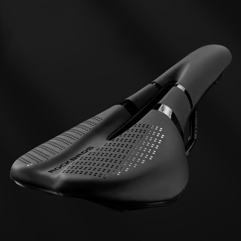 Rockbros 8182 miesto dviračio balna, patogus, anatominis - juodas -- Bicycle Saddles