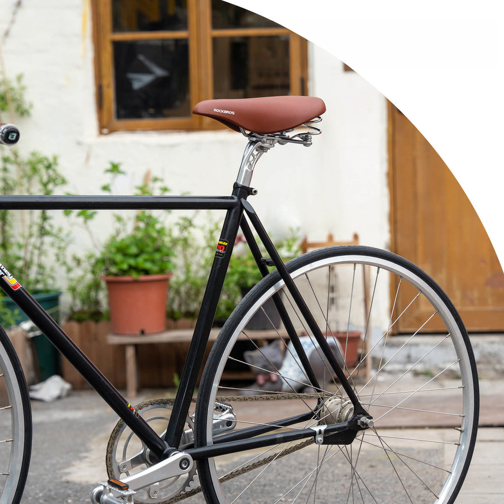 Rockbros 6800S retro patogus dviračio balna - ruda -- Bicycle Saddles