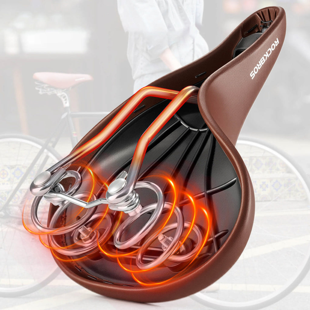 Rockbros 6800S retro patogus dviračio balna - ruda -- Bicycle Saddles