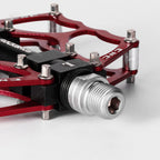 Rockbros JT201012LR 2010-12L Aliuminio platformos dviračio pedalai - raudoni -- Cycling Accessories