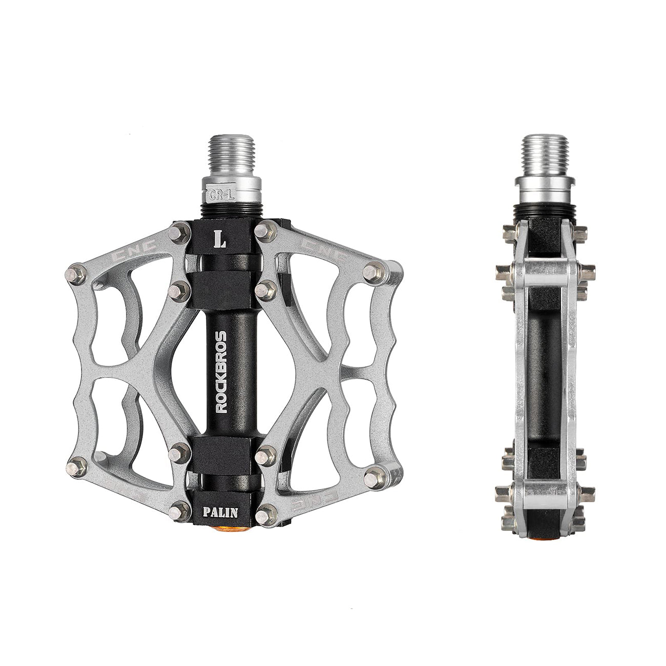 Rockbros JT201012LS 2010-12L Aliuminio platformos dviračio pedalai - sidabriniai -- Cycling Accessories