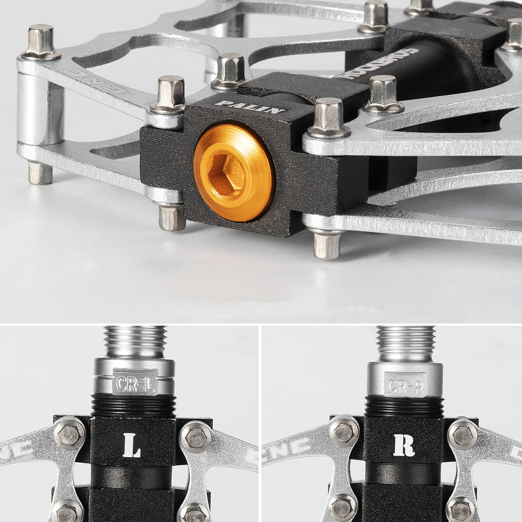Rockbros JT201012LS 2010-12L Aliuminio platformos dviračio pedalai - sidabriniai -- Cycling Accessories