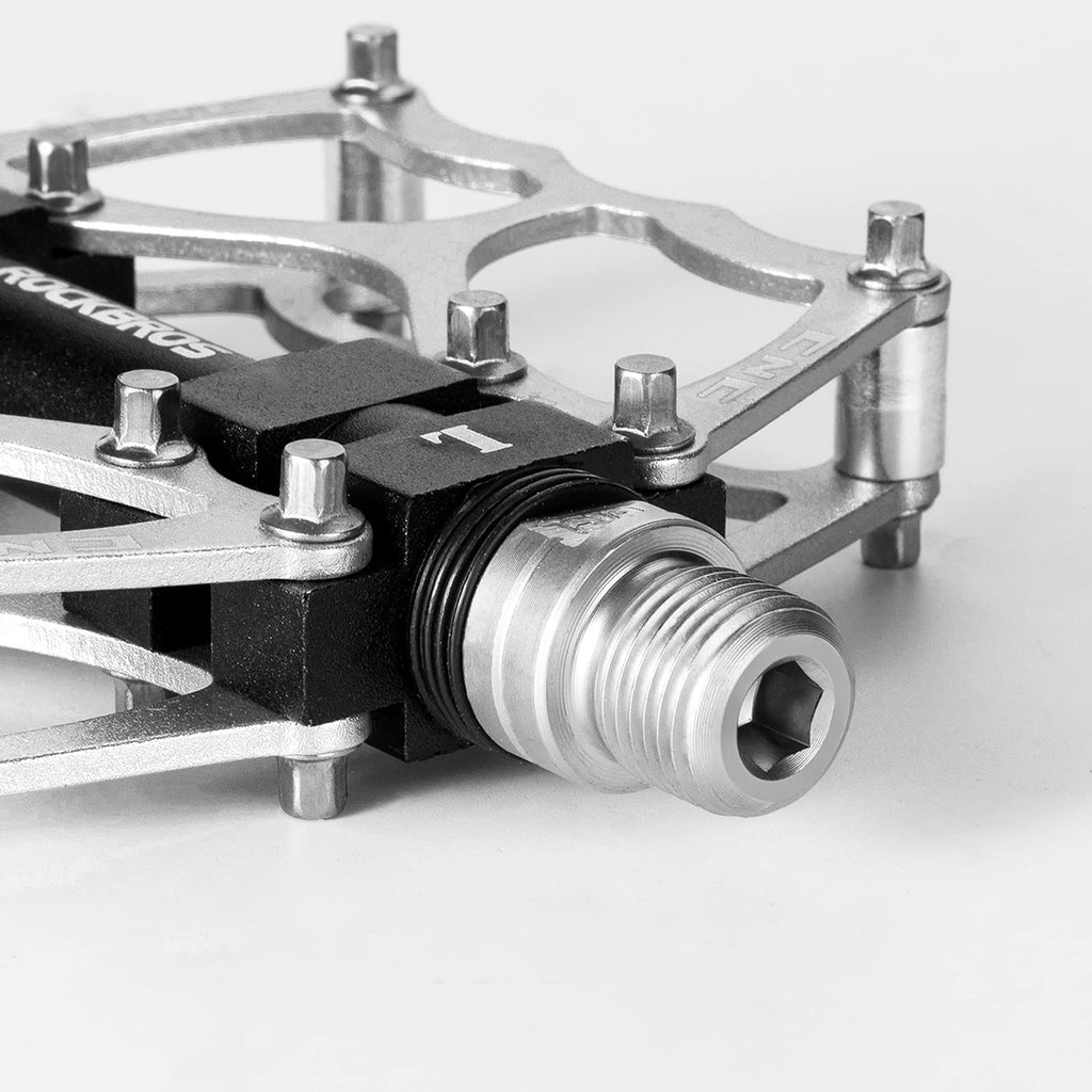 Rockbros JT201012LS 2010-12L Aliuminio platformos dviračio pedalai - sidabriniai -- Cycling Accessories