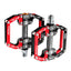 Rockbros 2010-12SBKR Aliuminio dviračio pedalai su sandariais guoliais - juodai ir raudoni -- Cycling Accessories
