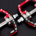 Rockbros 2010-12SBKR Aliuminio dviračio pedalai su sandariais guoliais - juodai ir raudoni -- Cycling Accessories
