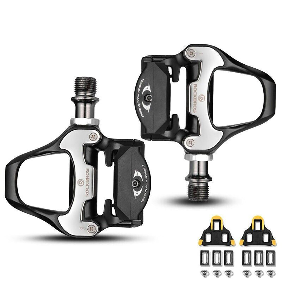 Rockbros LP-RD2BK SPD sistemos pedalų flekai - juoda -- Bicycle Cleats
