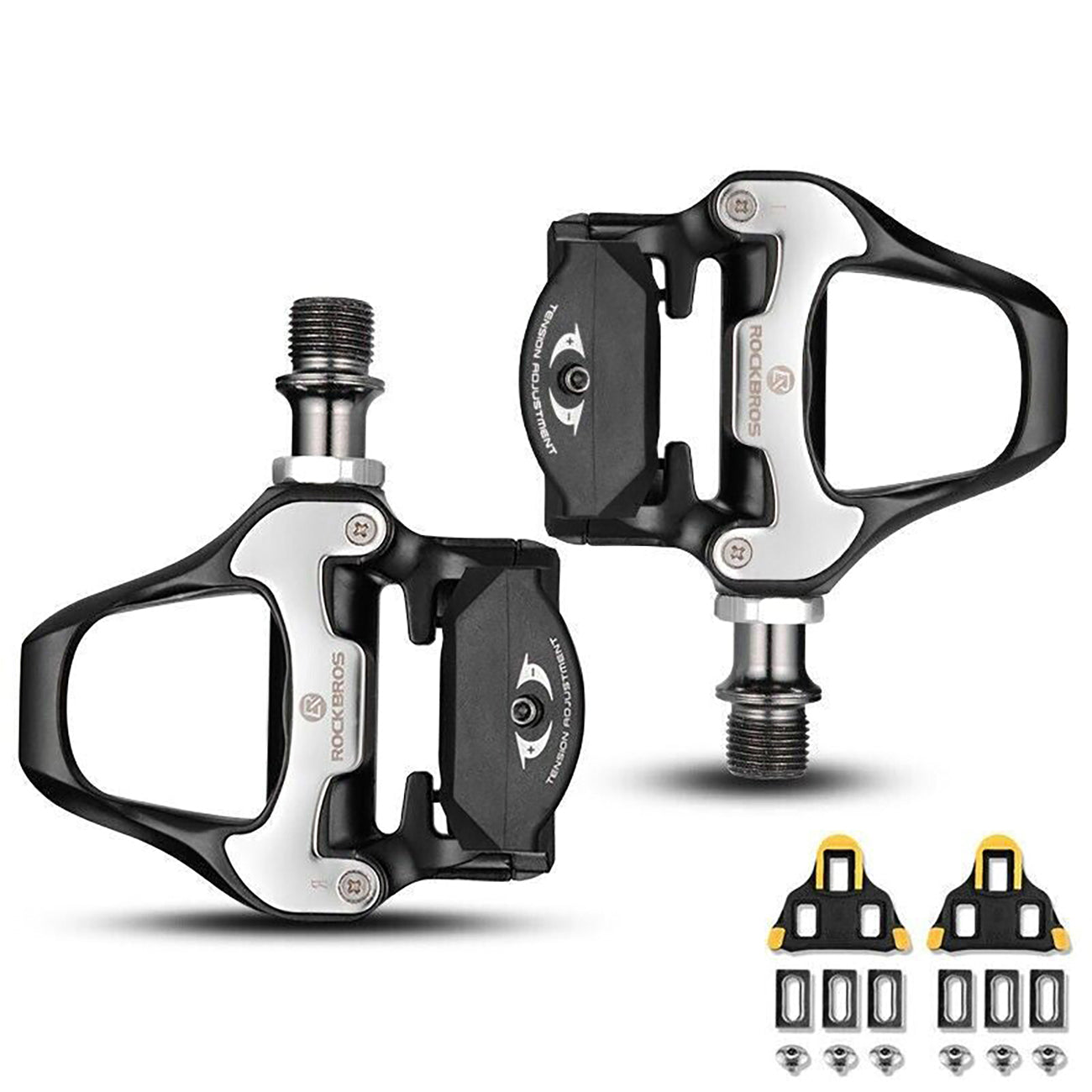 Rockbros LP-RD2BK SPD sistemos pedalų flekai - juoda -- Bicycle Cleats
