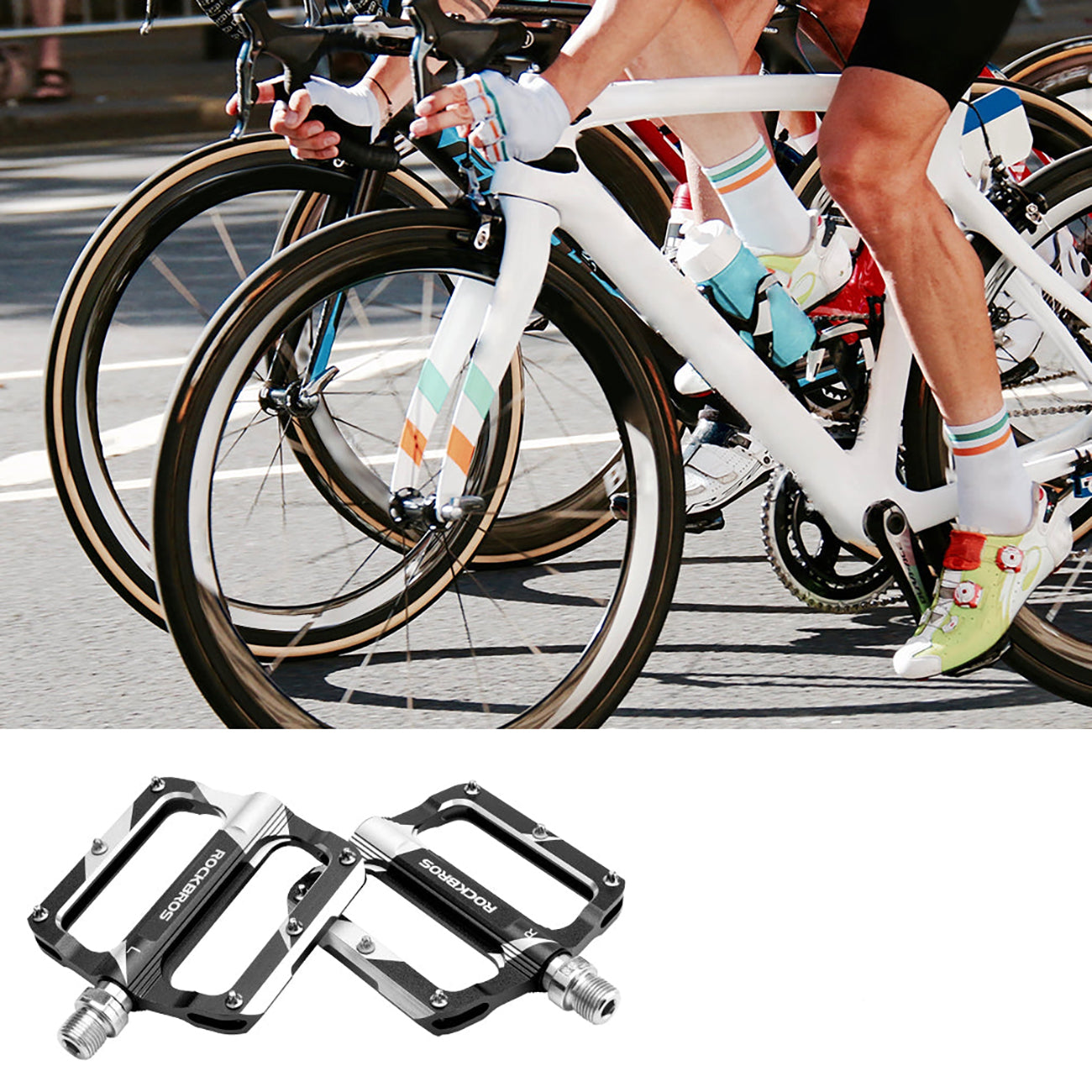 Rockbros K306-BK MTB Aliuminio Dviračio Pedalai - Juodi -- Cycling Accessories