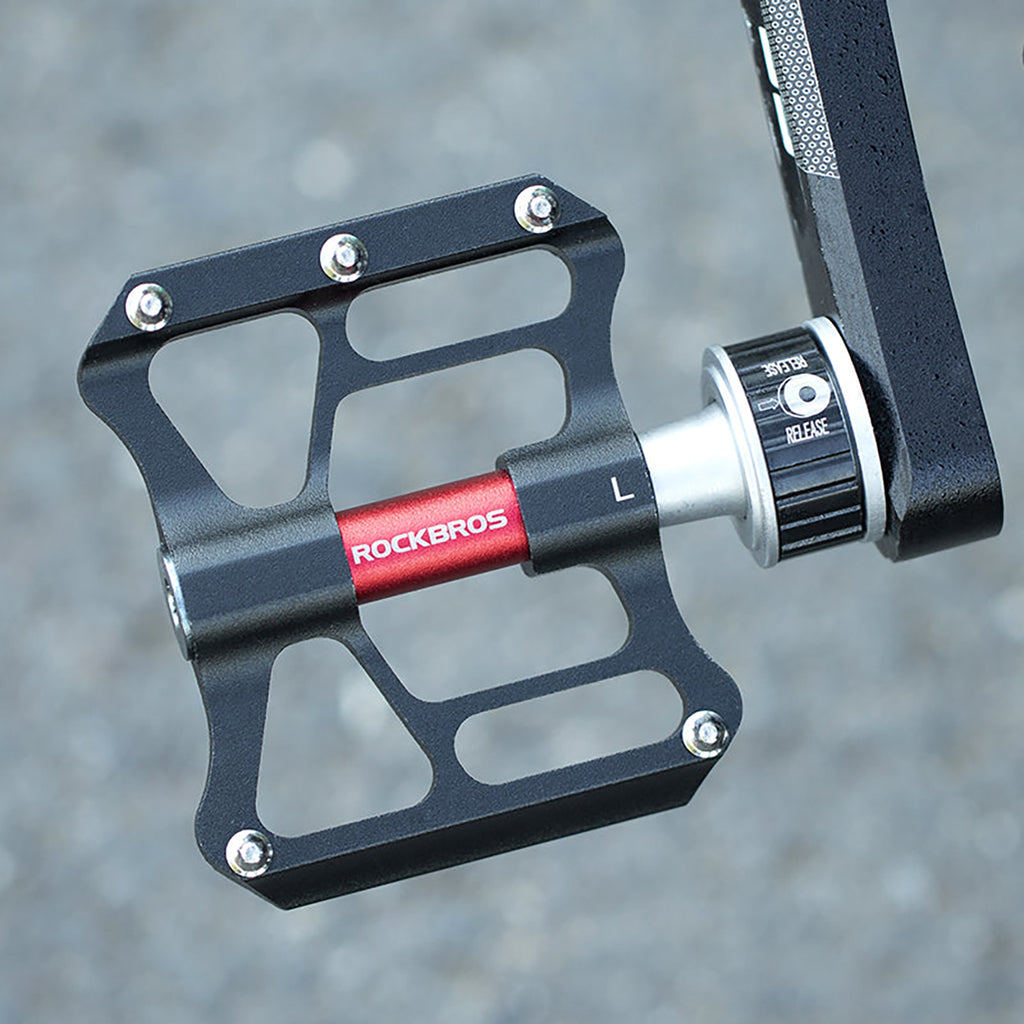 Rockbros K3462F-BK Atskirtieji Greito Uždarymo Dviračio Pedalai - Juodi -- Cycling Accessories