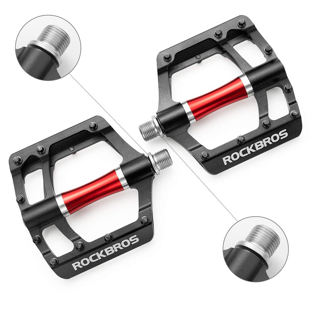 Rockbros 2020-12CBK Platforminiai aliuminio dviračio pedalai - juodas -- Cycling Accessories