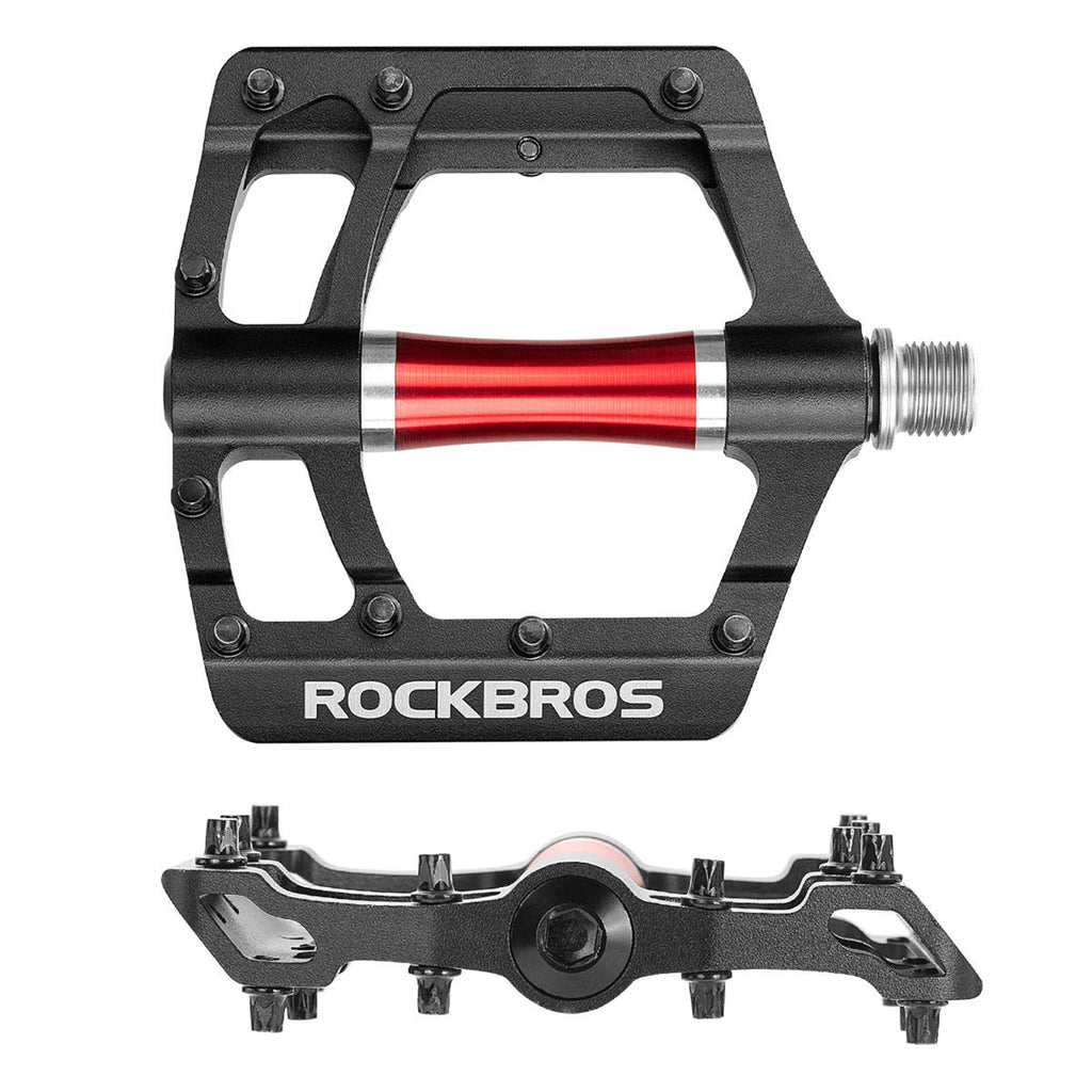 Rockbros 2020-12CBK Platforminiai aliuminio dviračio pedalai - juodas -- Cycling Accessories