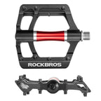 Rockbros 2020-12CBK Platforminiai aliuminio dviračio pedalai - juodas -- Cycling Accessories