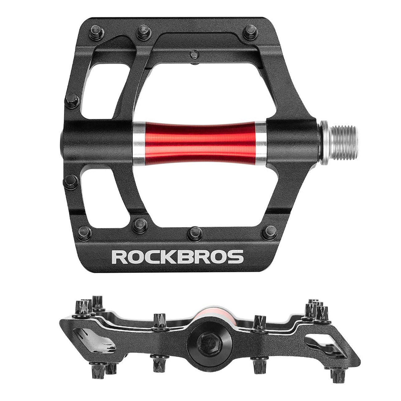 Rockbros 2020-12CBK Platforminiai aliuminio dviračio pedalai - juodas -- Cycling Accessories