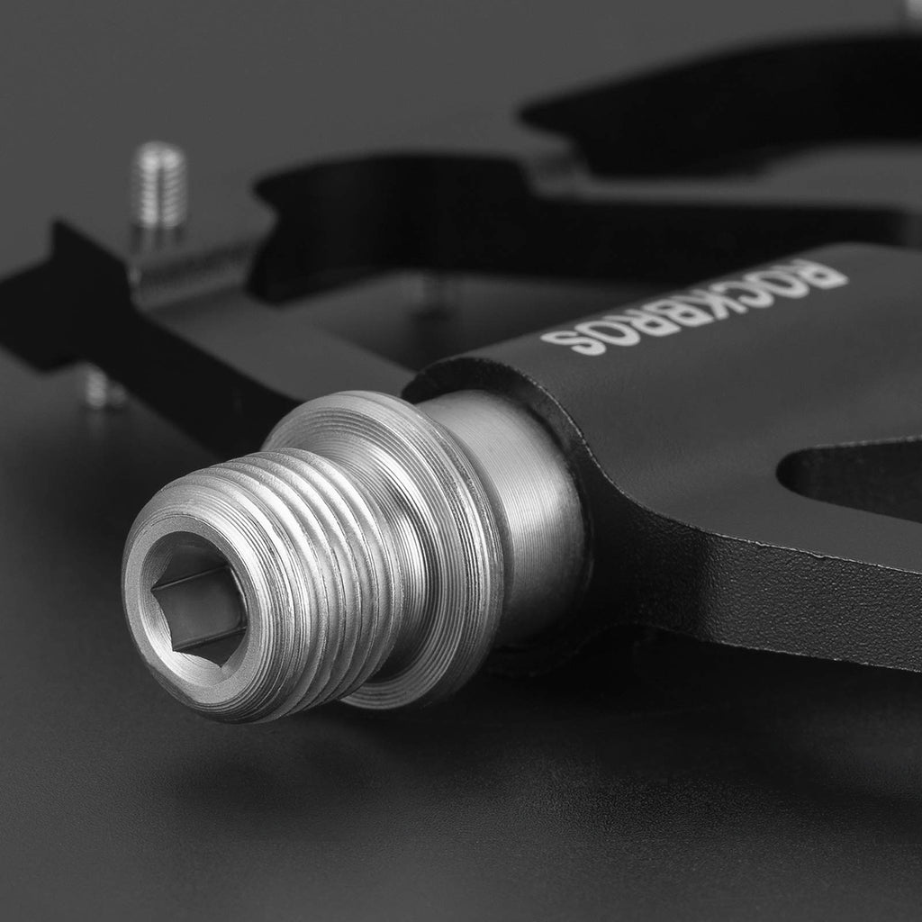 Rockbros 2020-12BBK platforminiai aliuminio dviračio pedalai - Juodi -- Cycling Accessories