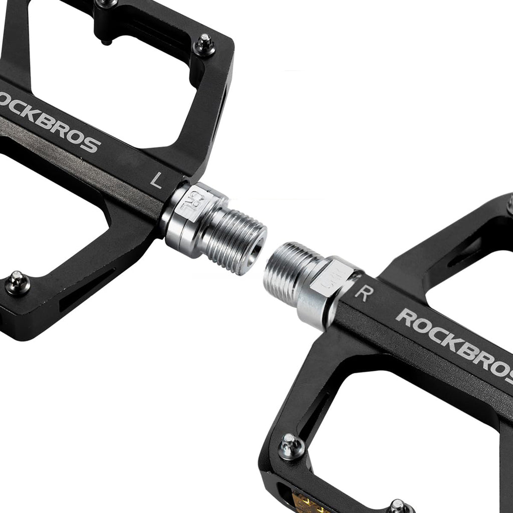 Rockbros K371 atspindintys aliuminio dviračio pedalai su sandariais guoliais - juodi -- Cycling Accessories