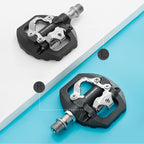 Rockbros M108 nailono pusiau užrakinami dvipusiai dviračio pedalai - juodi -- Bicycle Locks