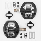 Rockbros M108 nailono pusiau užrakinami dvipusiai dviračio pedalai - juodi -- Bicycle Locks